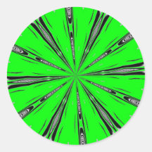 ABSTRACT ART ROUND STICKER