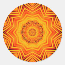ABSTRACT ART ROUND STICKER