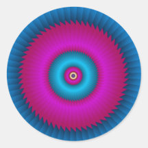ABSTRACT ART ROUND STICKER