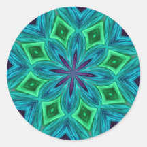 ABSTRACT ART ROUND STICKER