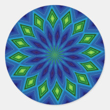 ABSTRACT ART ROUND STICKER