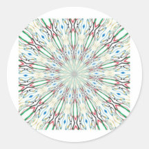 ABSTRACT ART ROUND STICKER
