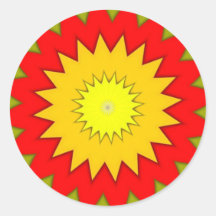 ABSTRACT ART ROUND STICKER