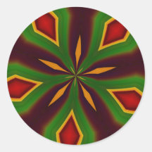 ABSTRACT ART ROUND STICKER