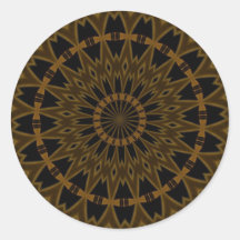 ABSTRACT ART ROUND STICKER