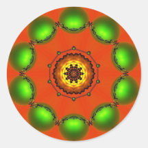 ABSTRACT ART ROUND STICKERS