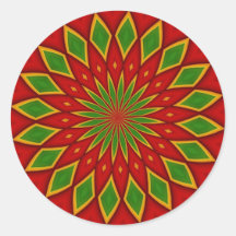ABSTRACT ART ROUND STICKERS