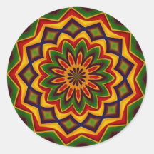 ABSTRACT ART ROUND STICKERS