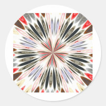 ABSTRACT ART ROUND STICKERS