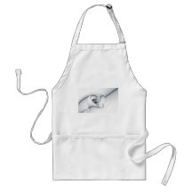 Abstract Black white and Silver Apron