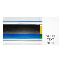 Abstract Blue and yellow Customised Photo Card