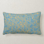abstract blue and yellow waves classic pillows