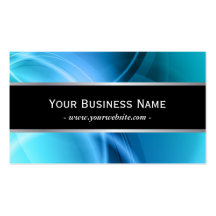 Abstract Blue Curves Black Belt Business Card