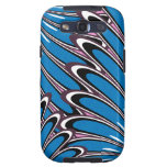 Abstract blue flowers pink Samsung Galaxy Case casemate cases