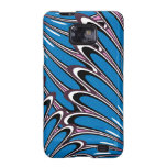 Abstract blue flowers pink Samsung Galaxy Case casemate cases