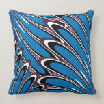 Abstract blue flowers with pink pillow pillows