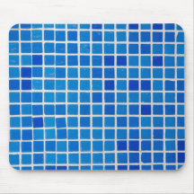 Abstract Blue Mosaic Mouse Pad