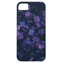 Abstract blue purple squares phone case iPhone 5 case