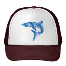 Abstract Blue Shark 2 Hat