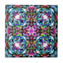 Abstract Burst of Color Ceramic Tiles