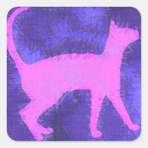 Abstract Cat Stickers