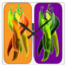 Abstract Chiles Wall Clock