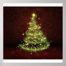 Abstract Christmas Tree Posters