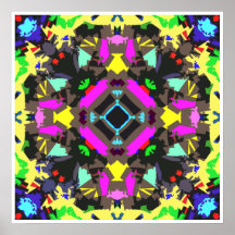 Abstract Colorful Symmetry Posters