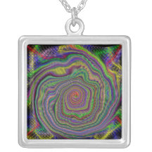 Abstract Colour Frenzy Necklace Black