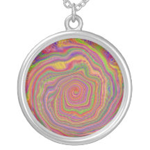 Abstract Colour Frenzy Necklace Red