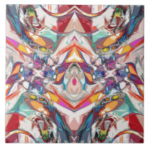 Abstract Colour Mix Tile