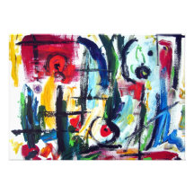 Abstract Colour Whimsy Invitation