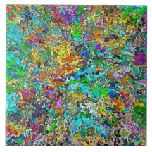 Abstract Colourful Chaos Tile