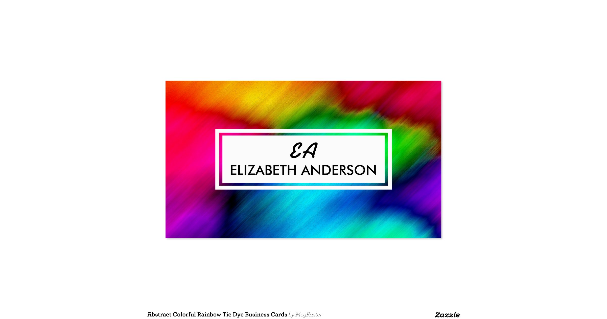 tie dye business cards