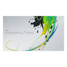 Abstract cool waters Paint Splatters Business Card Template