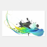 Abstract cool waters Paint Splatters Stickers