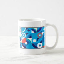 abstract cubes coffee mug