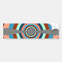Abstract Dart Board Bumper Sticker