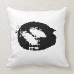 Abstract Design. Black and White. Throw Pillow