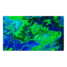 Abstract Design in Blue and Green. Business Card Template