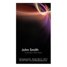 abstract fractal design business card