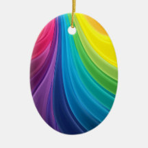 Abstract Fractal Rainbow Ornament