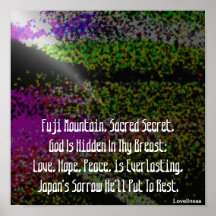Abstract Fuji Mountain's Love Secret Poster-Cust.