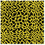 Abstract Graphic Pattern Black and Bright Yellow. Cut Out