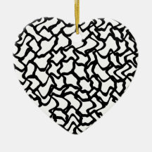 Abstract Graphic Pattern Black and White. Christmas Ornaments