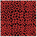 Abstract Graphic Pattern Bright Red and Black. Cut Outs