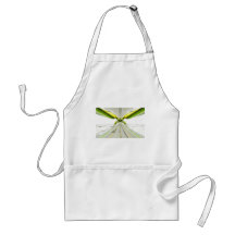 Abstract Green and Yellow Shapes Apron