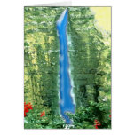 Abstract Hawaiian Waterfall Card