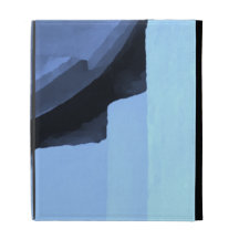 Abstract in shades on blue. iPad folio cover
