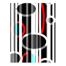 Abstract Lines and Elipses Postcards